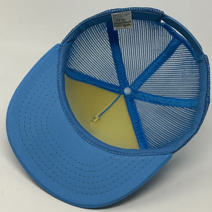 Vintage 80s Winnipeg Canada Trucker Hat Baseball Cap Canadian Blue Mesh Snapback