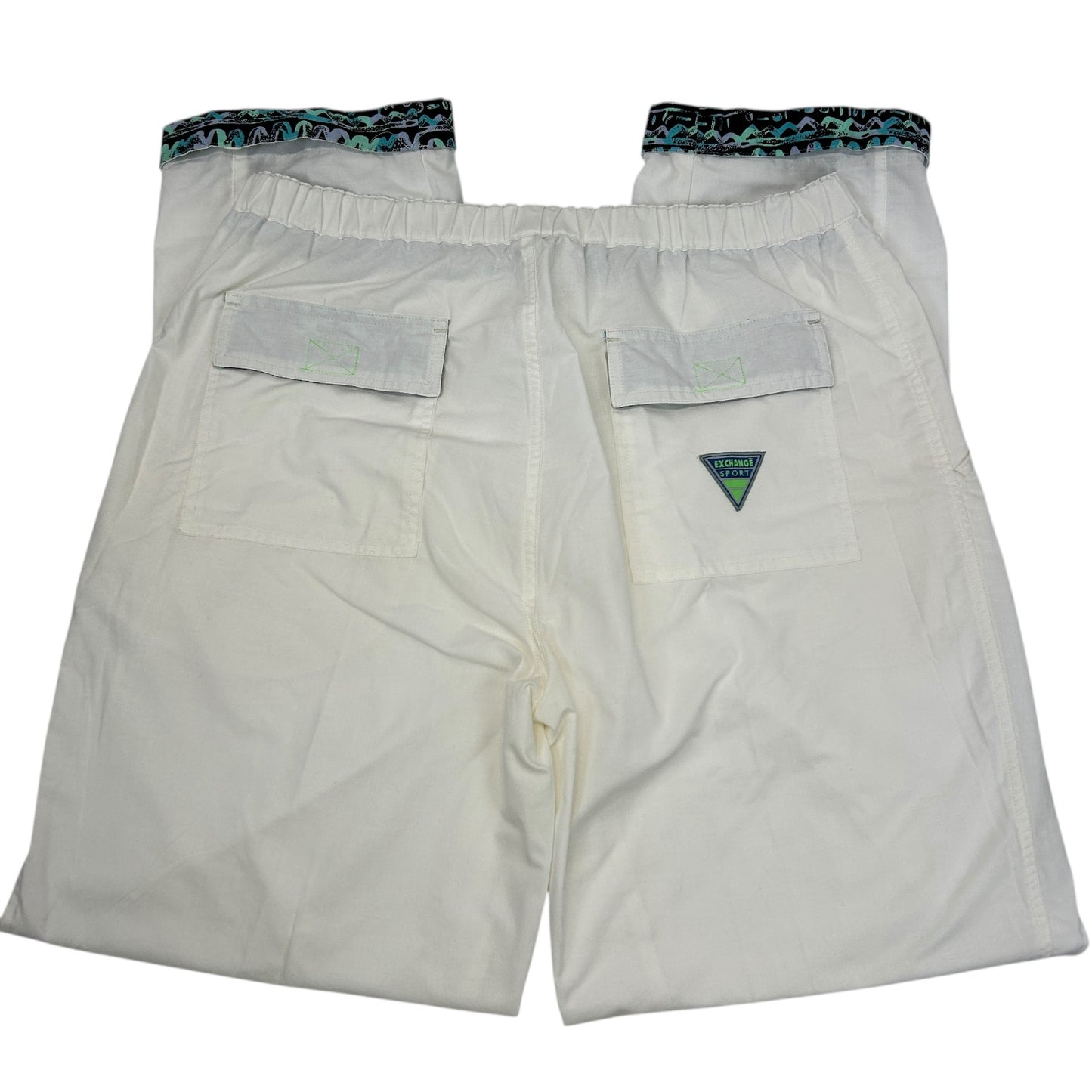 Vintage 80s 90s Exchange Sport Pants Baggy Surfer White Mens XL X-Large 36-38x34