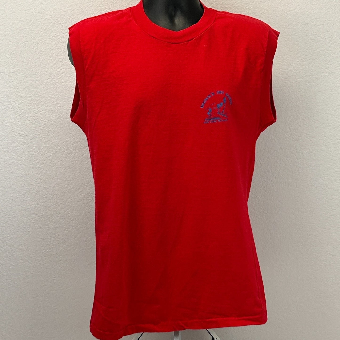 Vintage Windsurfer T Shirt Mens M Medium Red 80s Windsurfing Pond Creek Oklahoma