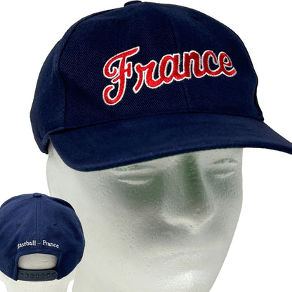 Gorra de béisbol francesa de algodón azul Ksar con seis paneles y cierre a presión