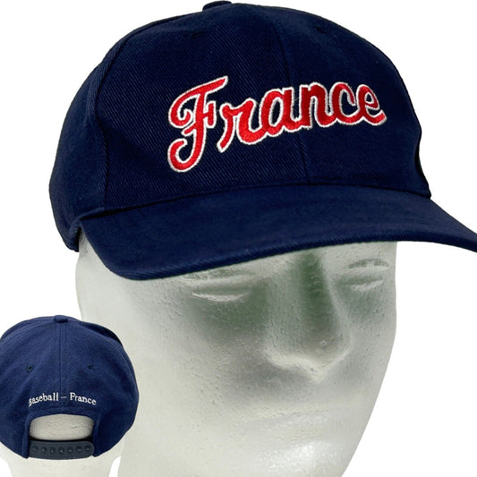 Baseball France Hat Blue Ksar Cotton Six Panel Snapback Baseball Cap