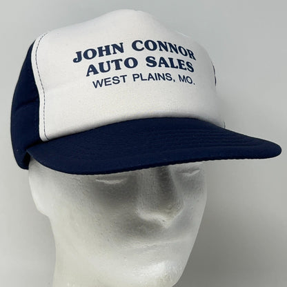 หมวกเบสบอลทรงหมวกคนขับรถโฟม วินเทจยุค 80s John Connor Auto Sales West Plains รัฐมิสซูรี