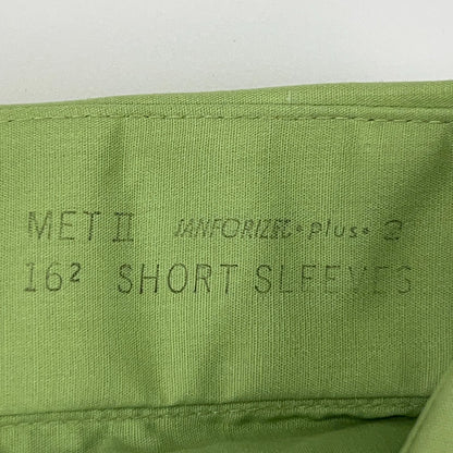 Vintage 70s Arrow Kent Collection Button Front Shirt L Large Green Big Collar