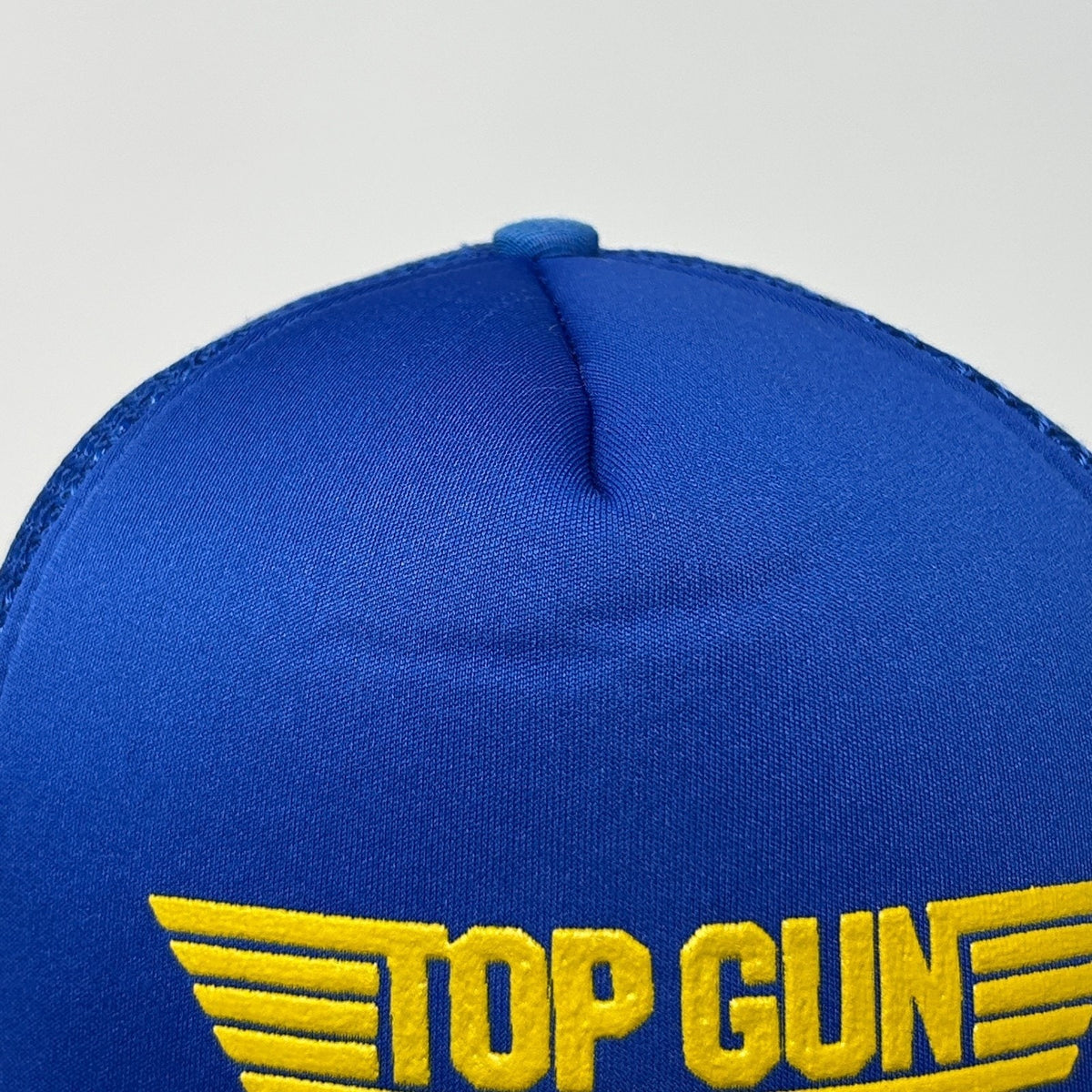 Vintage 80s Top Gun Movie Trucker Hat Baseball Cap Blue USN Film Mesh Snapback