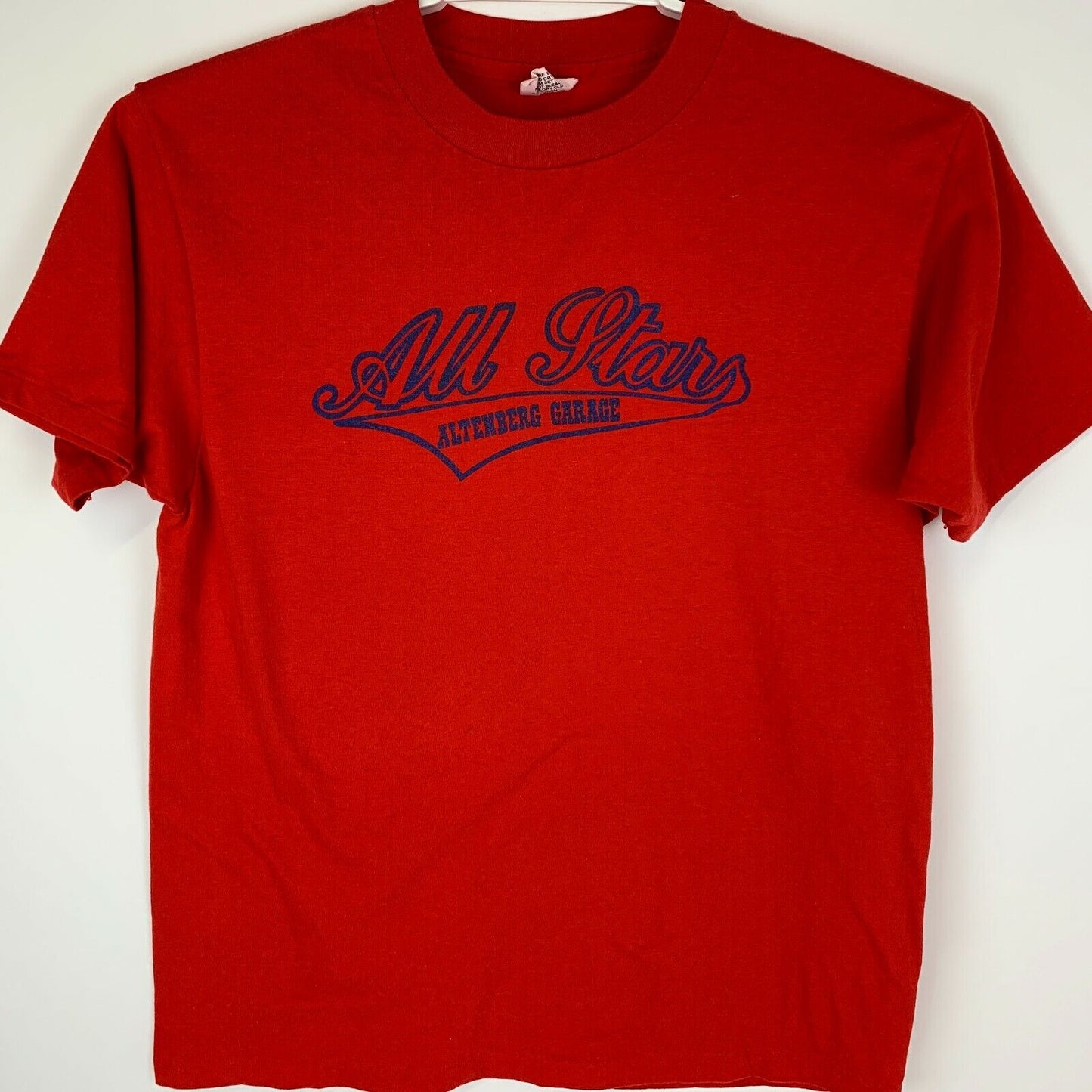 All Star Altenberg Garage Vintage 80s Camiseta Béisbol Softbol EE.UU. Hecho Grande