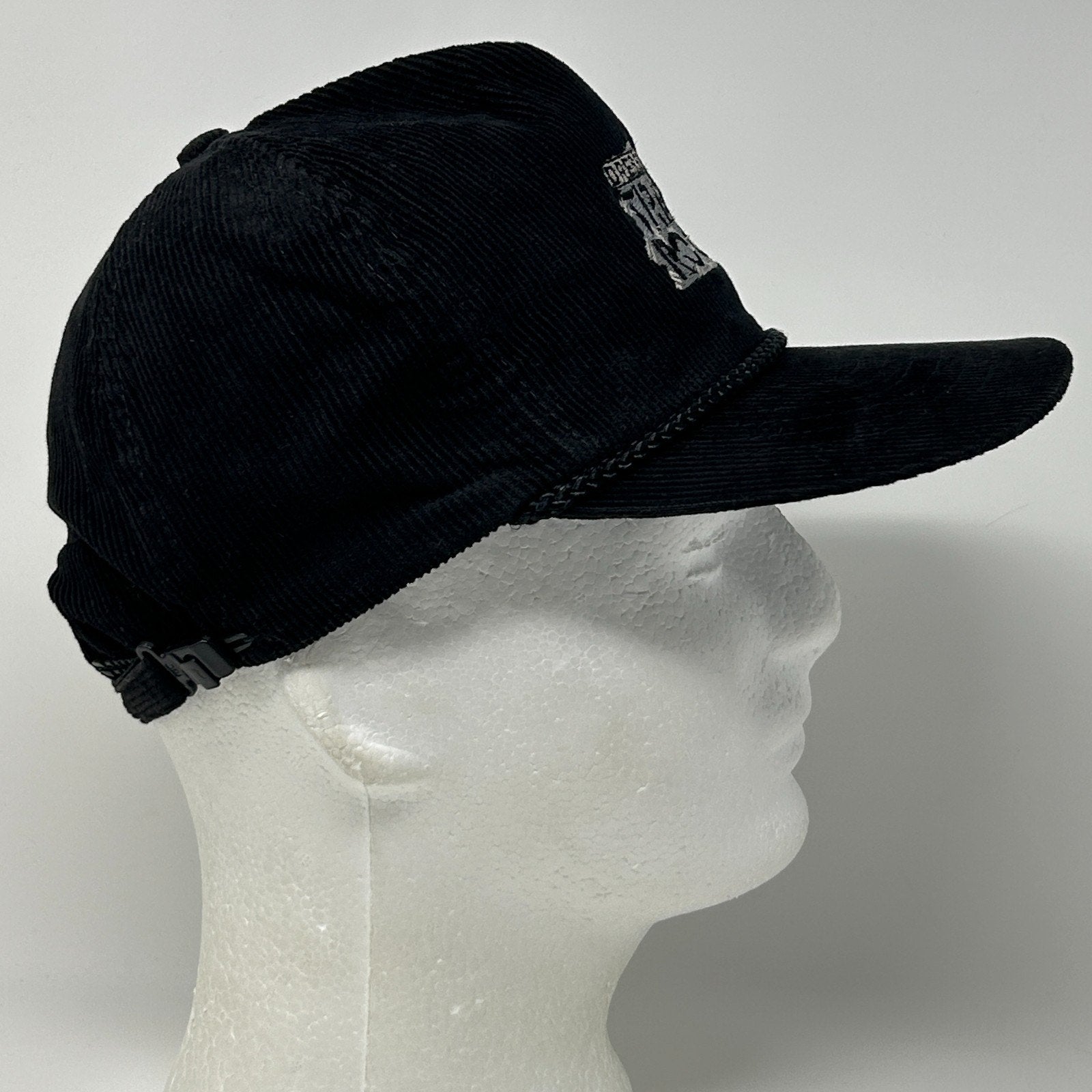Vintage 90s Dresser Trap Rock Hat Baseball Cap Wisconsin Rope Strapback Black - Neon Vintage