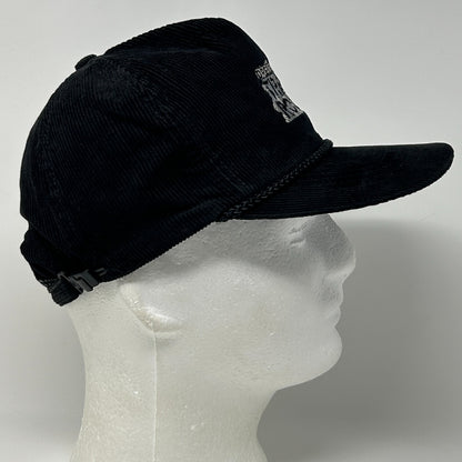 Vintage 90s Dresser Trap Rock Hat Baseball Cap Wisconsin Rope Strapback Black - Neon Vintage