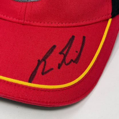 NASCAR Boris Said Signed Baseball Hat Cap Toyota Save Mart 350 Red Flex Fit OSFA