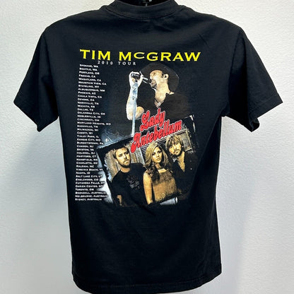 Tim McGraw 2010 Tour T Shirt Mens Medium Lady Antebellum Concert Country Black