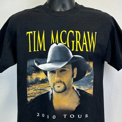 Tim McGraw 2010 Tour T Shirt Mens Medium Lady Antebellum Concert Country Black