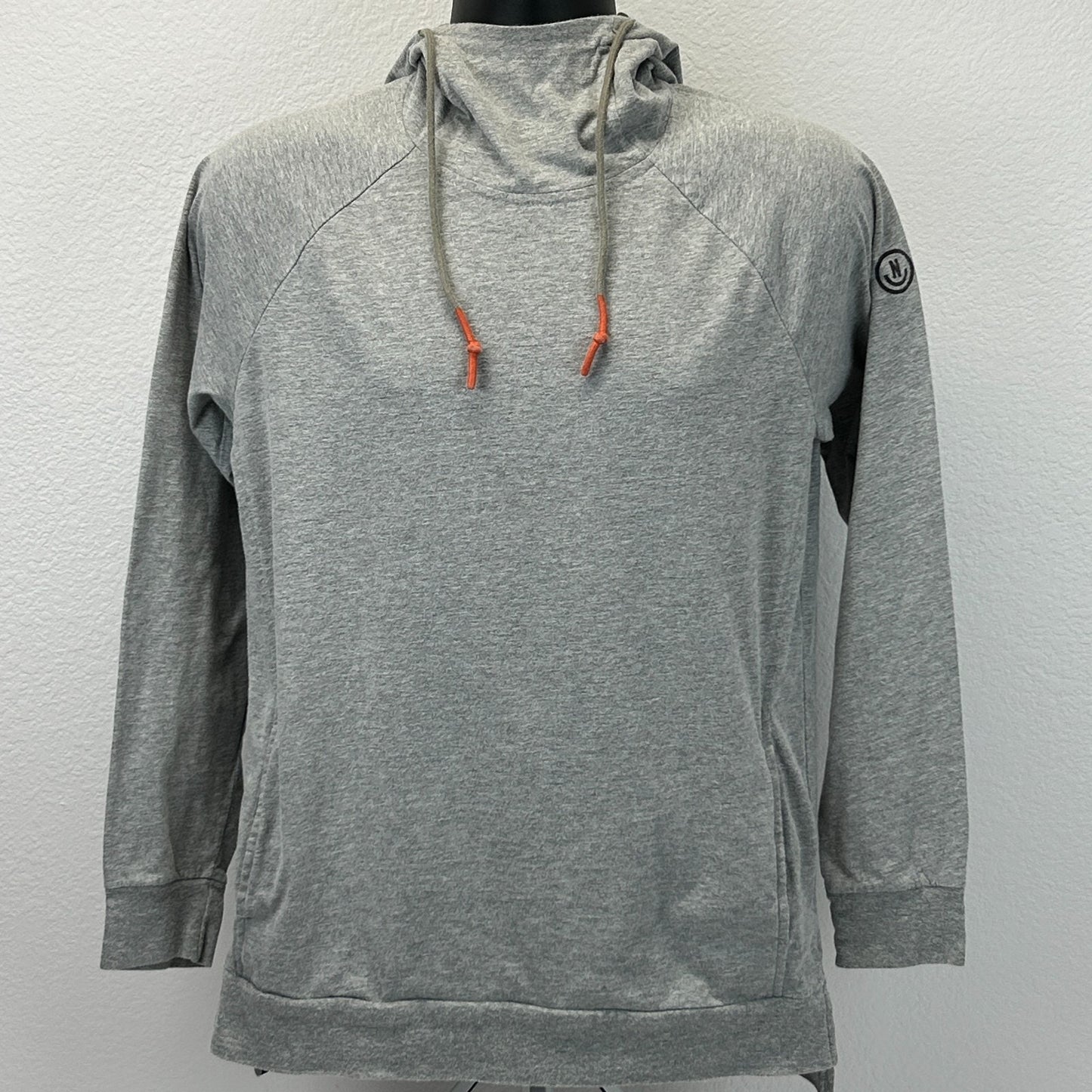 Neff Hooded T Shirt Mens S Small Gray Camouflage Hoodie Long Sleeve Pockets