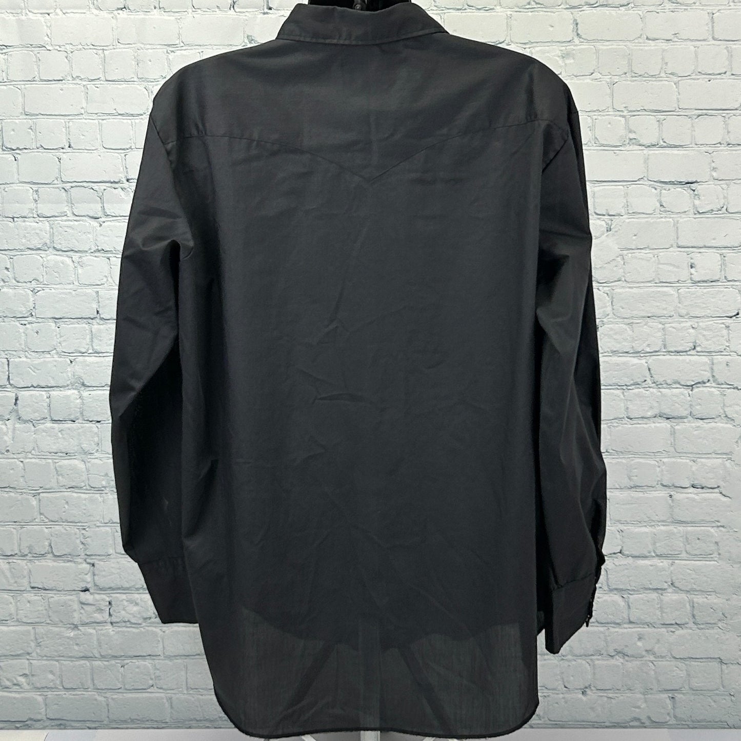 Vintage H Bar C Ranchwear Pearl Snap Button Front Shirt Cowboy Black 18-36 XXL