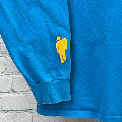 Billie Eilish Don’t Smile At Me T Shirt XL X-Large Blue Long Sleeve Pop Music