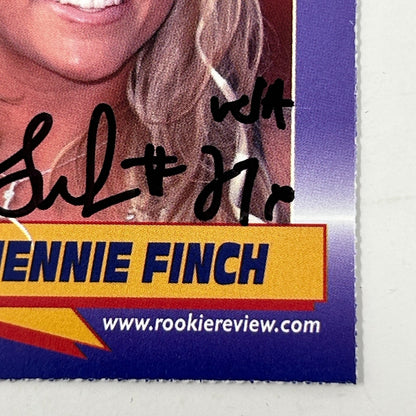Jennie Finch Autographed Trading Card 2003 Rookie Review Signed Authenticated