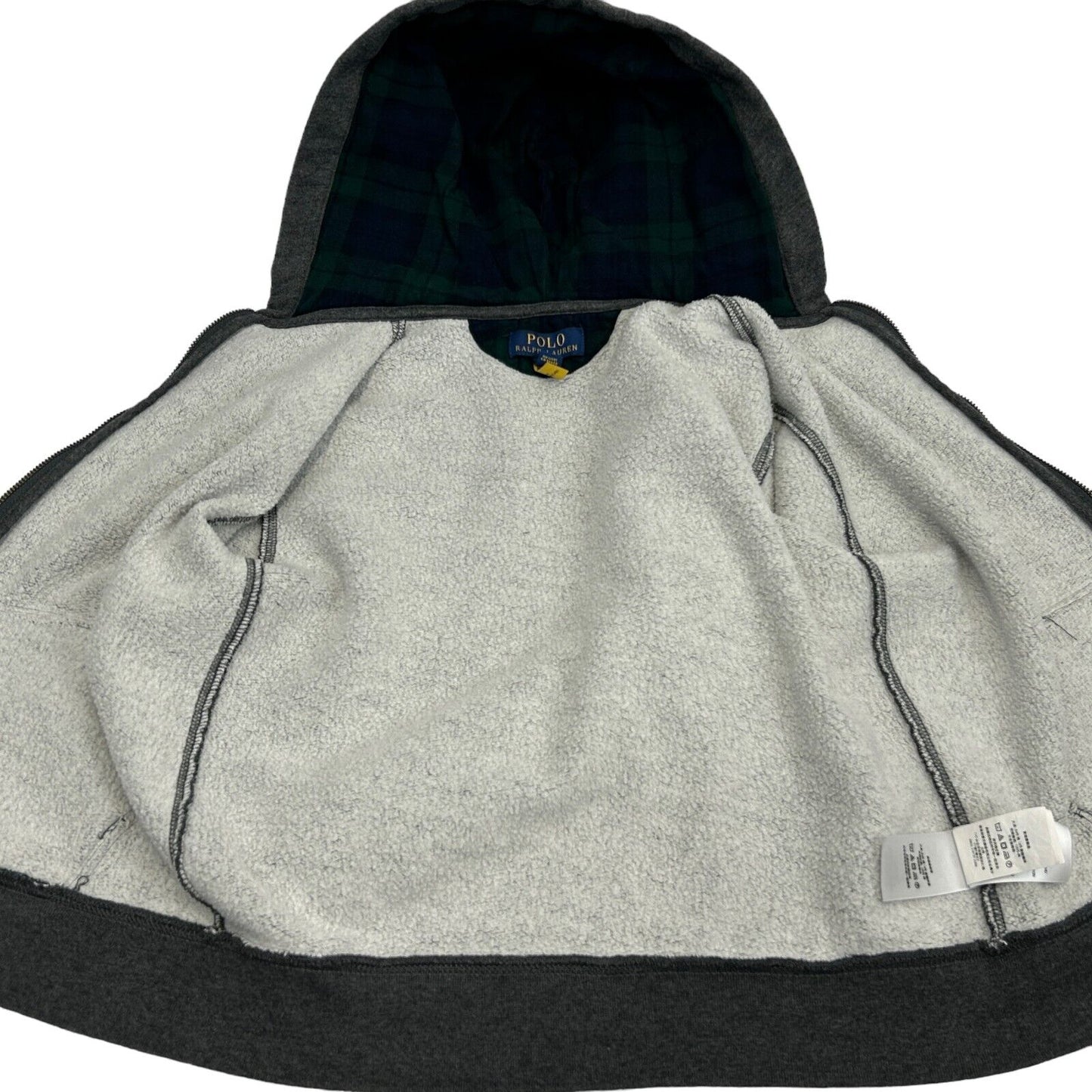 Polo Ralph Lauren Dark Gray Youth Hoodie Boys Hooded Sweatshirt Medium 10-12