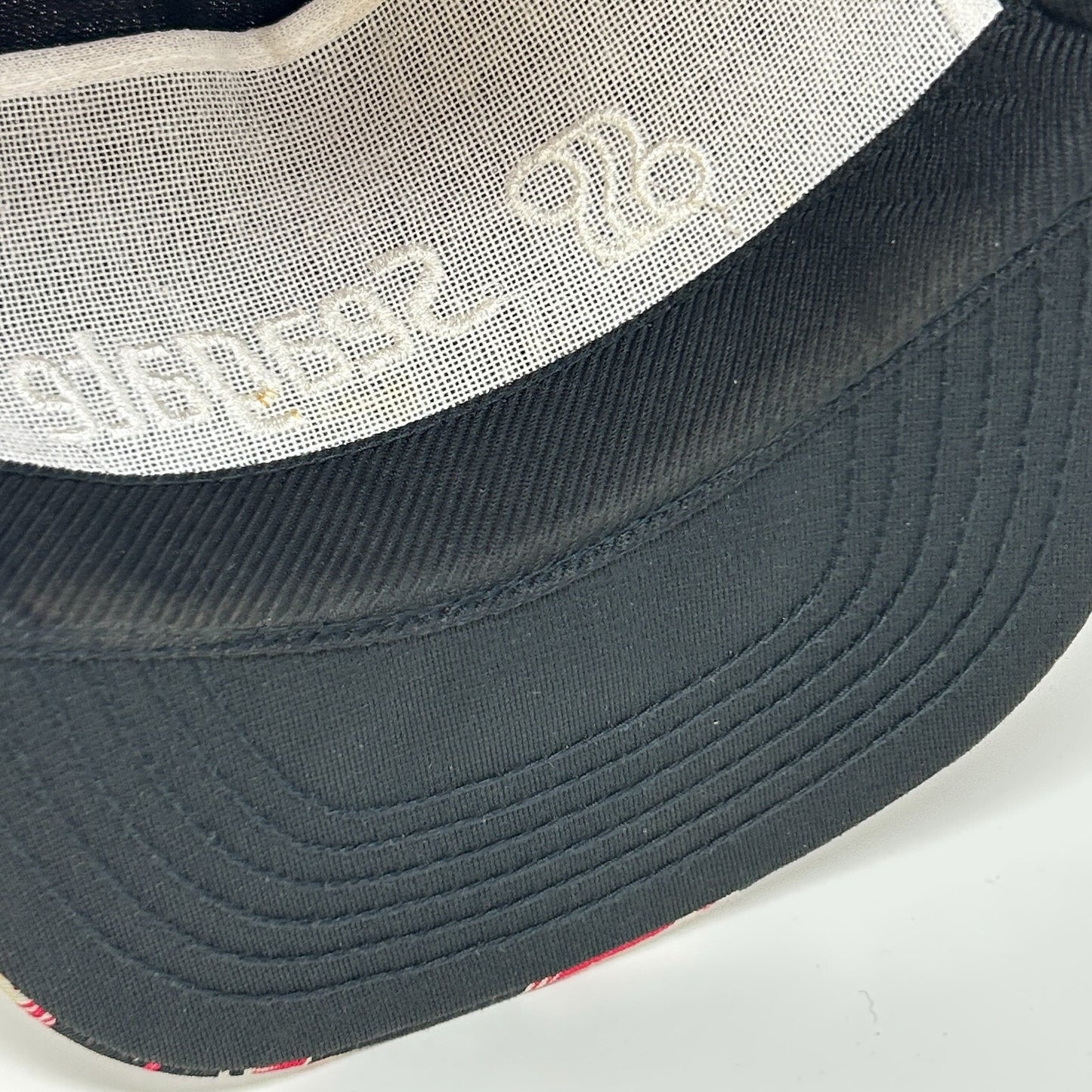 Vintage 80s Seagate Floral Hat Cap Computers Technology Hawaiian Snapback Black