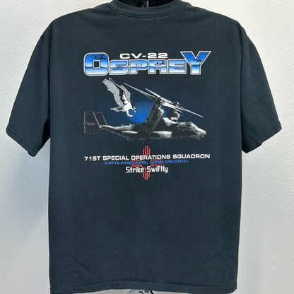 Camiseta Osprey CV-22, talla extra grande, 71.º escuadrón de operaciones especiales, USAF, para hombre, color negro