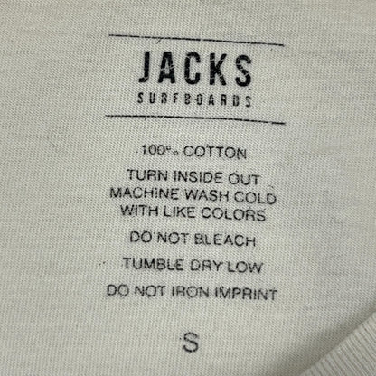 Jacks Surfboards T Shirt S Small Ivory Long Sleeve Surfer Surfing Surfboarding