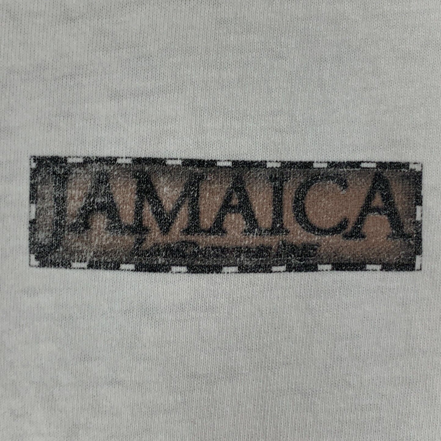 Distressed Jamaica Land Of The Irie Vintage 90s T Shirt Blood Sun Earth USA XL