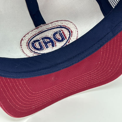 Vintage 90s Cool Great Awesome Dad Trucker Hat Cap Blue Father Mesh Snapback
