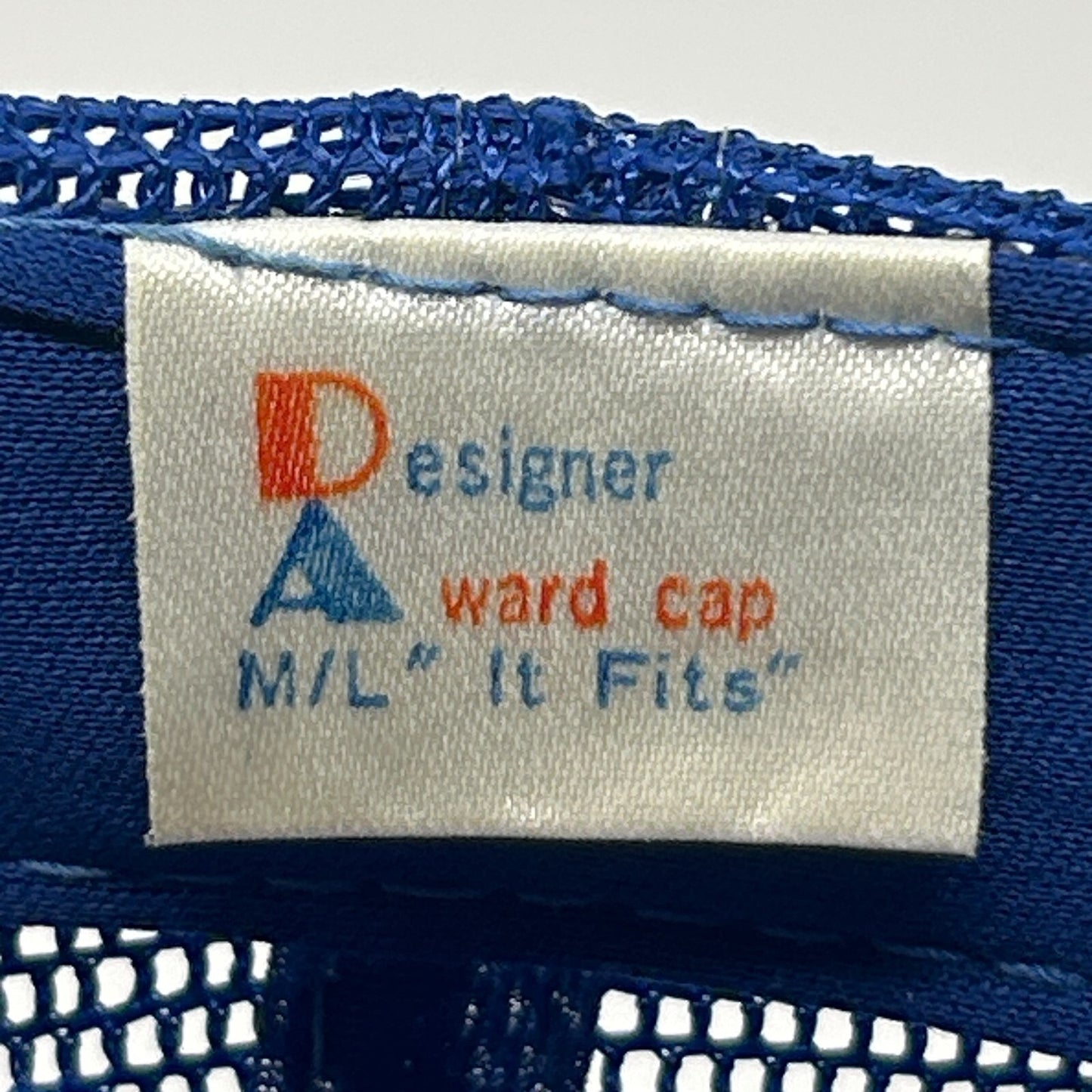 Vintage 80s I Move The Earth Patch Trucker Hat Cap Blue Mesh Snapback 5 Panel