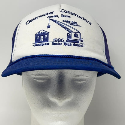 Vintage Southeast Jr High School Trucker Hat Baseball Cap Austin Snapback Blue
