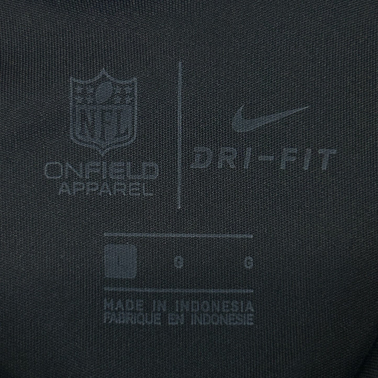 Las Vegas Raiders Polo Shirt Black Striped NFL On Field SS Nike Dri Fit L Large