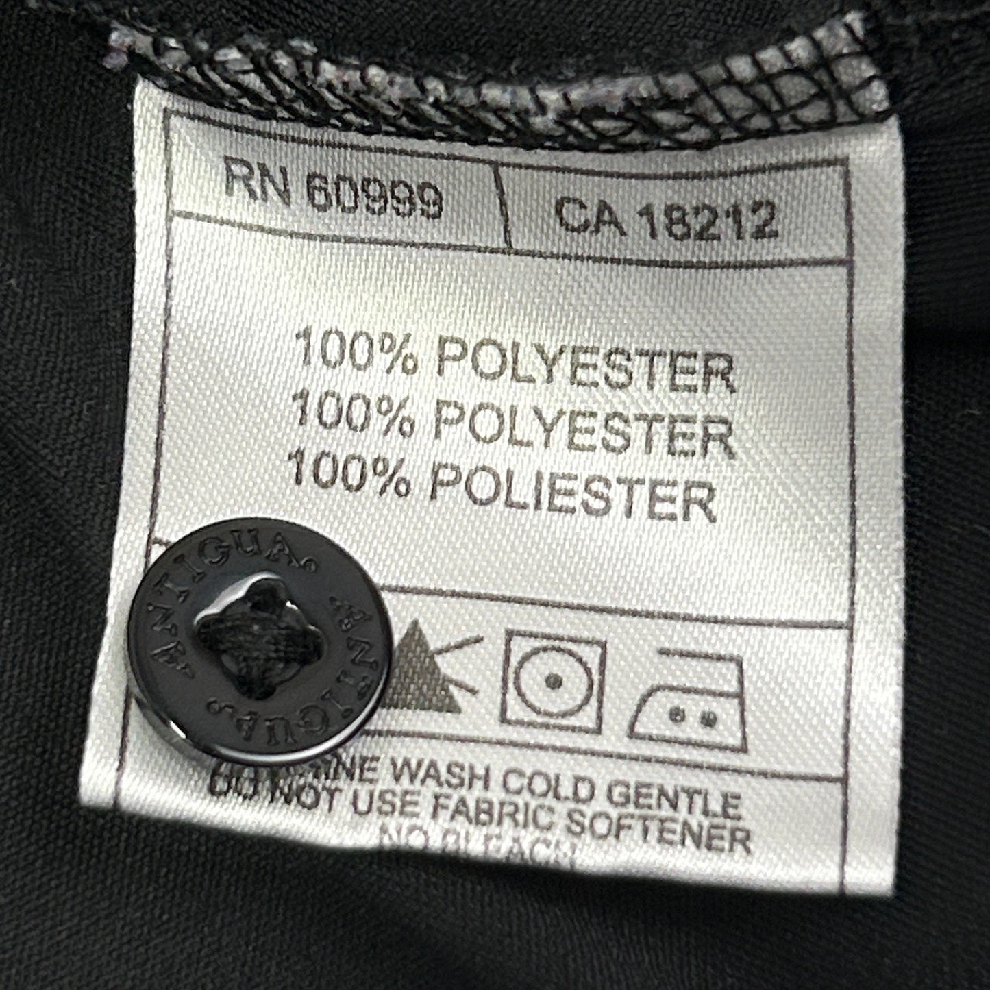 Las Vegas Golden Knights Polo Shirt Antigua Golfer Golfing NHL Black S Small