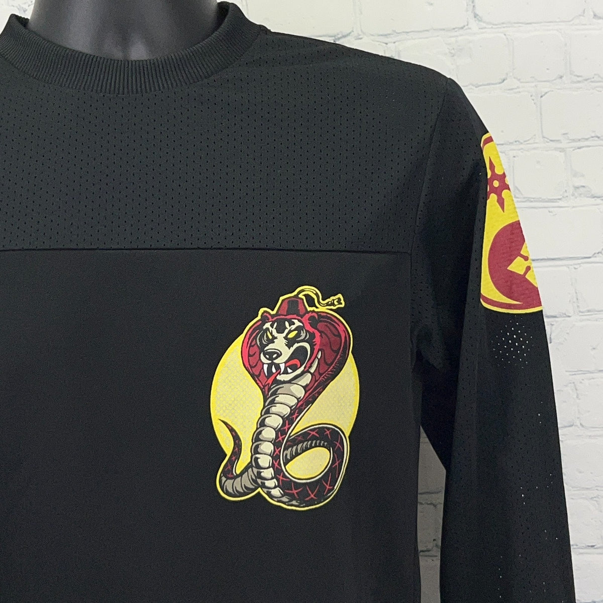 Mishka Death Adders Football Jersey S Small Black Long Sleeve Cobra Snake Shirt