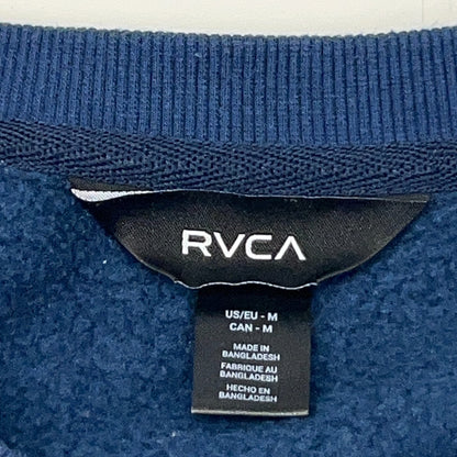 RVCA Logo Sweatshirt M Medium Blue Long Sleeve Crew Neck Sweater PM Tenore MMA