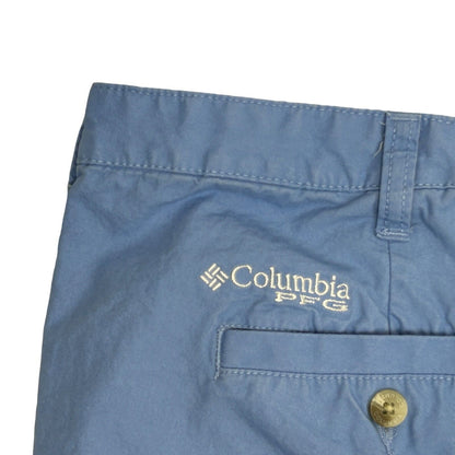 Pantalones cortos Columbia PFG Bonehead II talla 45 para pesca con bolsillos para hombre, color azul