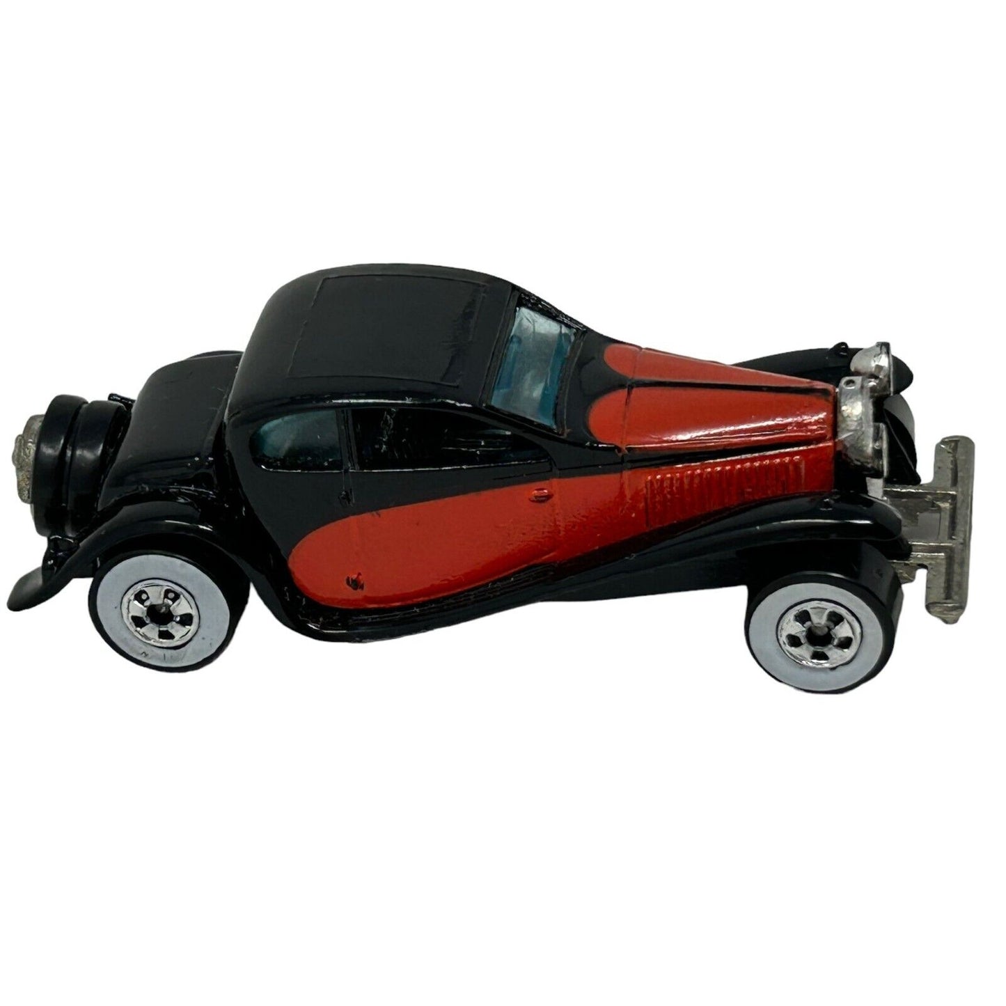 1937 Bugatti Type 50 Hot Wheels Collectible Diecast Car Black Red Vintage 80s