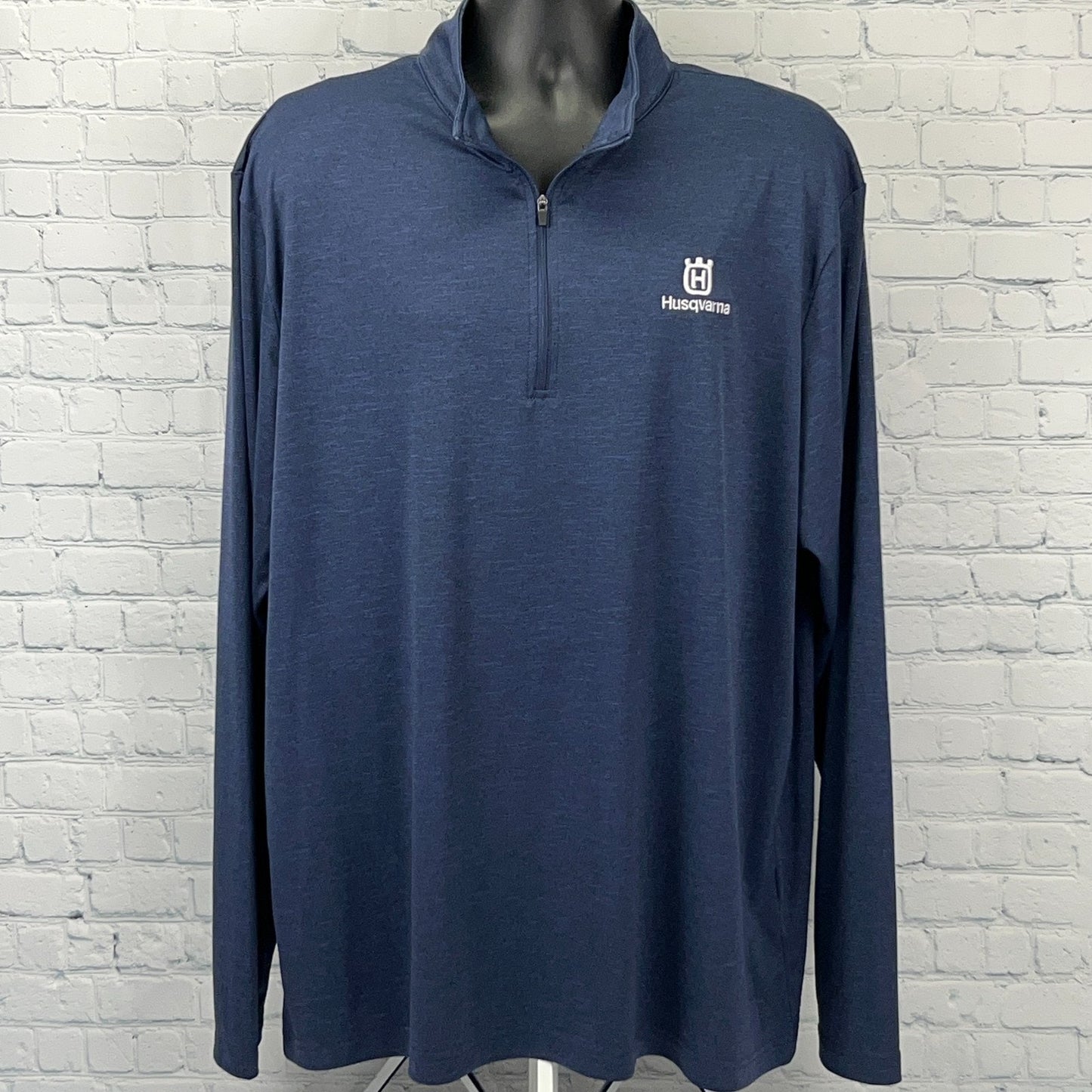 Husqvarna 1/4 Quarter Zip Shirt Logo Long Sleeve Team 365 Blue Mens 3XL XXXL