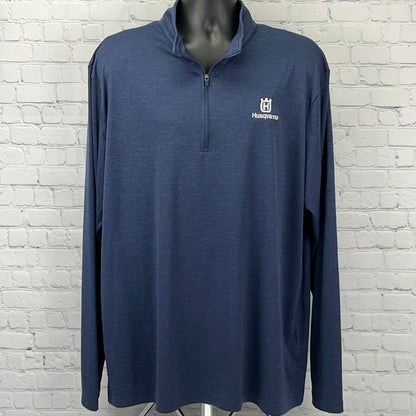 Husqvarna 1/4 Quarter Zip Shirt Logo Long Sleeve Team 365 Blue Mens 3XL XXXL