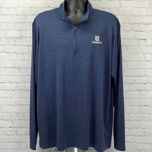 Husqvarna 1/4 Quarter Zip Shirt Logo Long Sleeve Team 365 Blue Mens 3XL XXXL