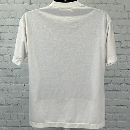 Vintage 80s Chankanaab Cozumel Mexico T Shirt Travel Tourist Tee White M Medium