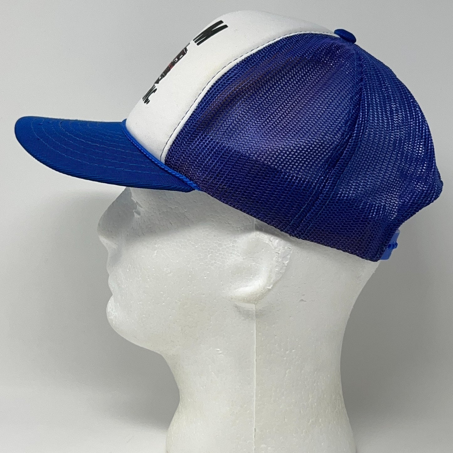 Vintage 80s C&M Delivery Trucker Hat Baseball Cap Trucking Mesh Snapback Blue