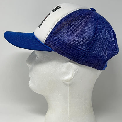 Vintage 80s C&M Delivery Trucker Hat Baseball Cap Trucking Mesh Snapback Blue