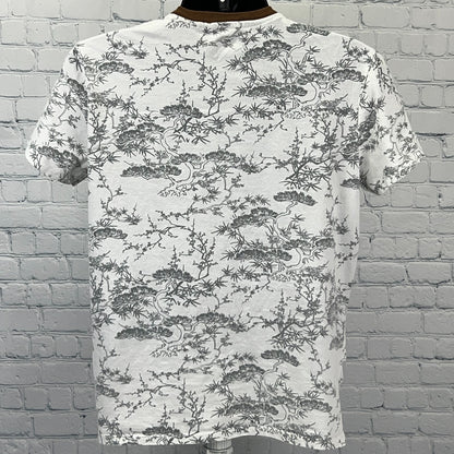 Original Gravity Tokyo T Shirt Japan Bengal Tiger Cherry Blossoms White M Medium