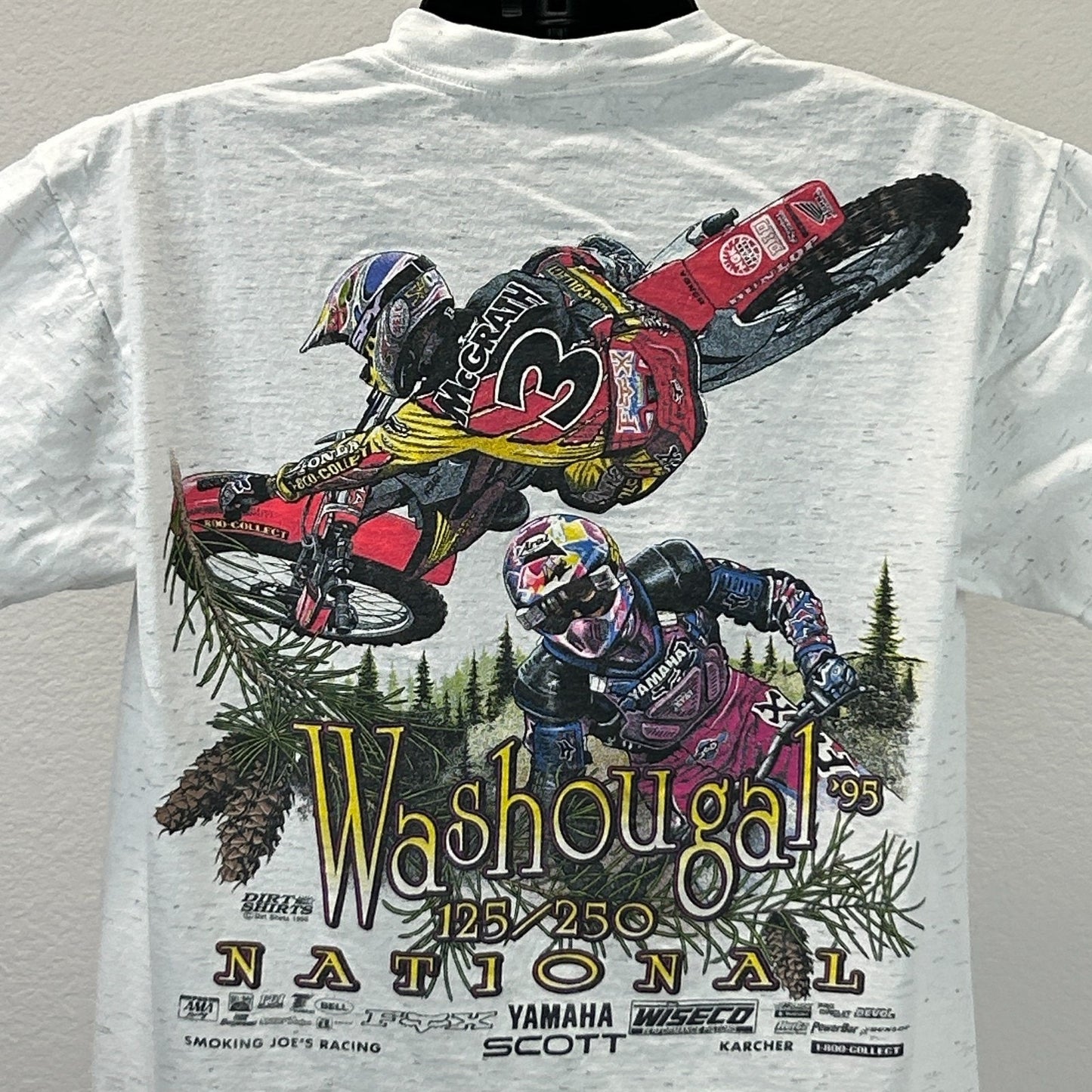 Vintage Washougal National T Shirt Mens L Large Gray MX Motocross Jeremy McGrath