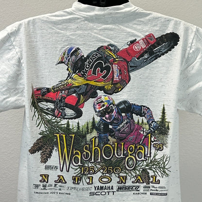 Vintage Washougal National T Shirt Mens L Large Gray MX Motocross Jeremy McGrath