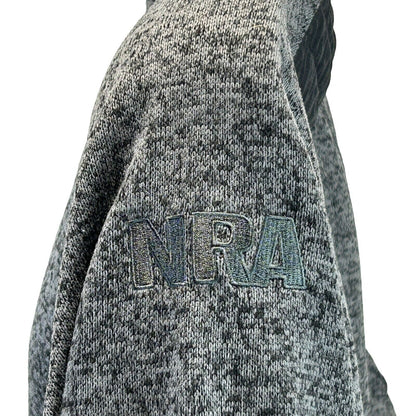 Chaqueta tipo suéter de tiro con cremallera 1/2 NRA, grande, para caza y cazador, para hombre, color gris