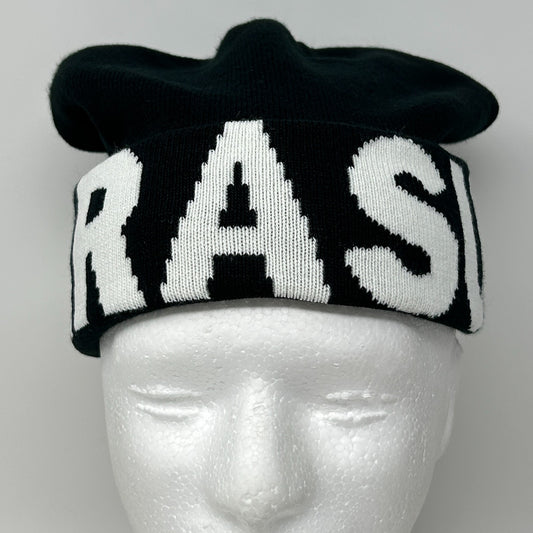 Parasuco Jeans Beanie Winter Hat Toque Streetwear Flip Cuffed Black - Neon Vintage