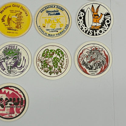 Lot of 21 Hawaii Milk Caps Pogs Vintage 90s Hawaiian Advertising Game 1993