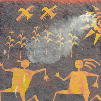 Vintage 90s Distressed Liberty Run T Shirt Tekamah Nebraska Orange XL X-Large