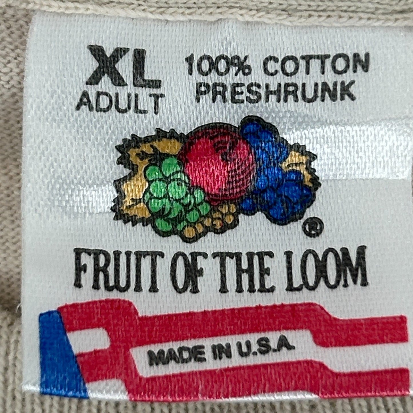 Vintage 1995 Peachtree Road Race T Shirt Mens XL X-Large Beige Atlanta Running