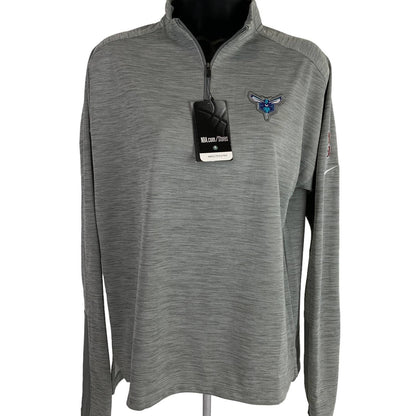 Charlotte Hornets 1/4 Quarter Zip Shirt NBA Nike Dri Fit Gray Womens M Medium
