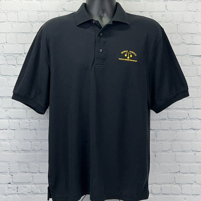 World Famous Gold & Silver Pawn Shop Polo Shirt L Large Black Pawn Stars Show