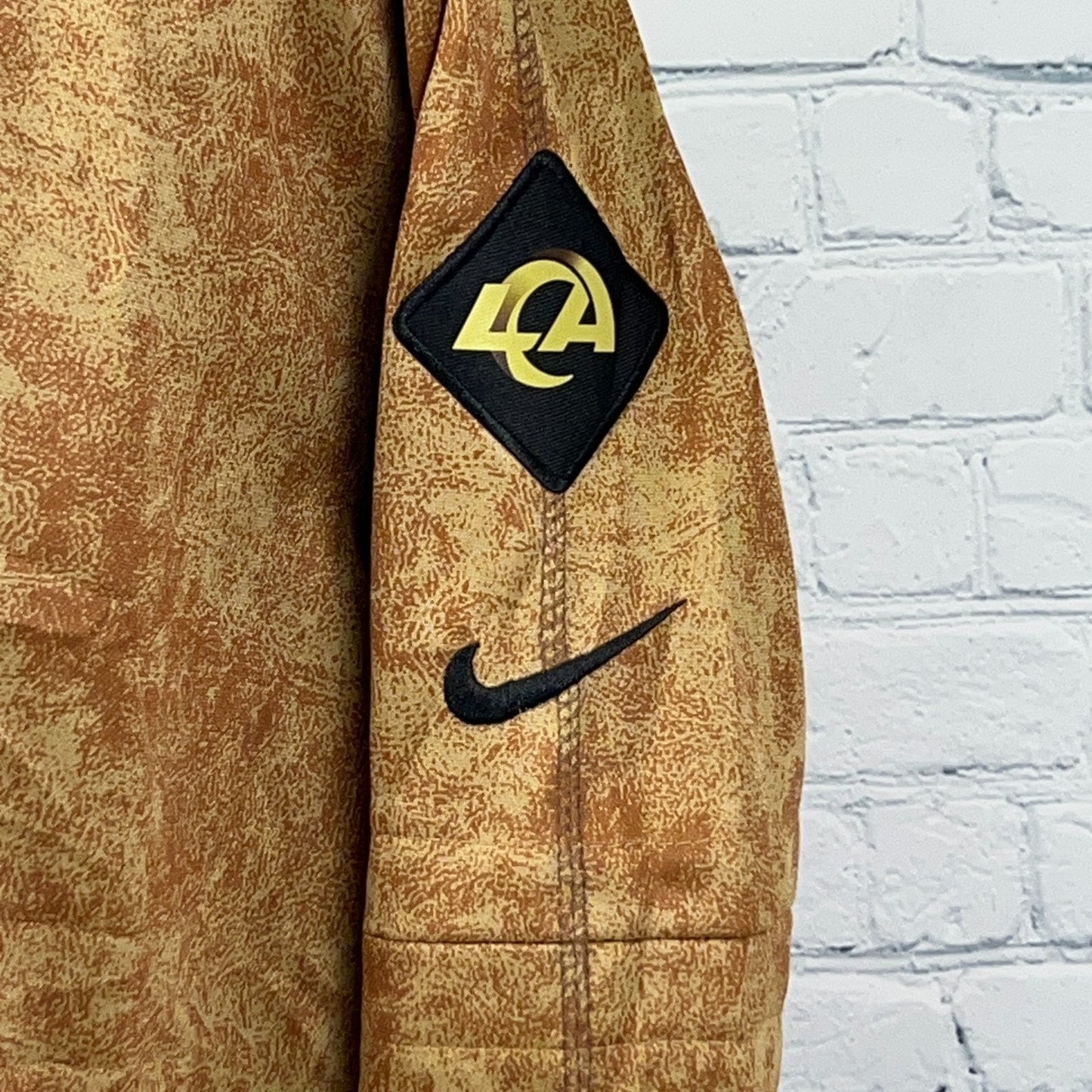 Los Angeles Rams Salute to Service Hoodie Hooded Sweatshirt NFL Brown XL X-Large