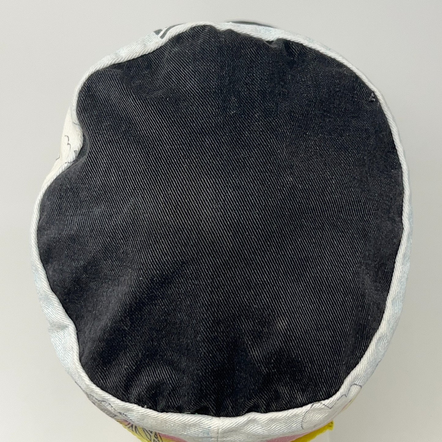 Vintage 80s Men at Work Cargo Painters Hat Baseball Cap Size S-M Black Rock Band
